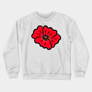 Flower Red Crewneck Sweatshirt